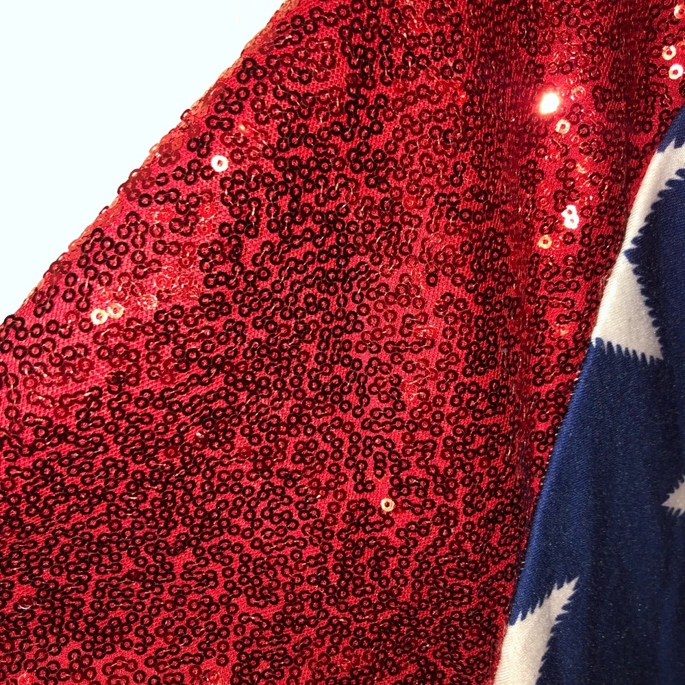 Sequin Americana top